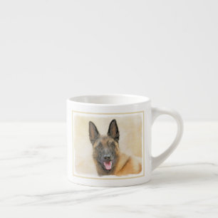Tasse Expresso Peinture Malinoise belge - Cute Original Chien Art
