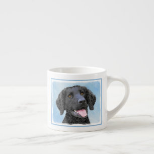 Tasse Expresso Peinture Retriever recouverte de boue - Art Chien