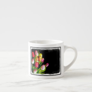 Tasse Expresso Peinture Tulip - Art Fleur original