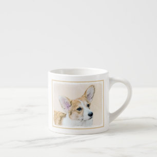 Tasse Expresso Pembroke Welsh Corgi Peinture - Art Chien original
