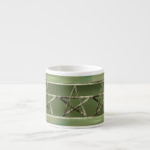 Tasse Expresso Pentacle de bois (Devant)