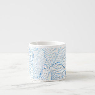 Tasse Expresso Peony vintage : Motif Floral sans joint
