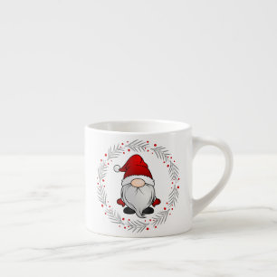 Tasse Expresso Père Noël Gnome Funny Christmas Wreath