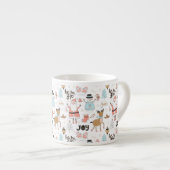 Tasse Expresso Père Noël, Snowman, Reindeer Motif ID559 (Devant droit)