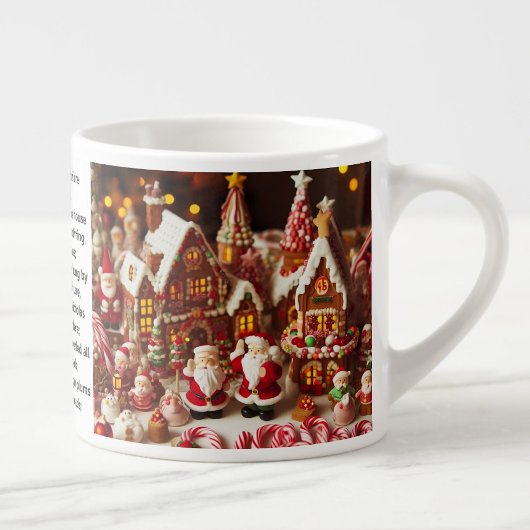 Tasse Expresso Père Noël Village de Noël Ajouter le nom de l'enfa