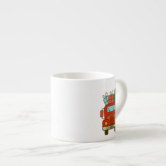 Tasse Expresso Père Noël vue de devant Joyeux Noël (Devant droit)