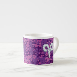 Tasse Expresso Perle comme Aries Symbole Zodiaque Camouflage num