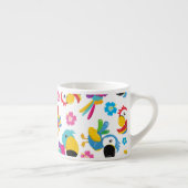 Tasse Expresso Perroquets colorés, Perroquets tropicaux, Oiseaux, (Droite)