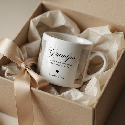 Tasse Expresso Personalized Grandpa Photo Custom Grandfather