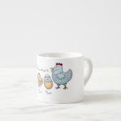 Tasse Expresso Personalized Mama Chicken Chicks – Custom Names  (Devant droit)