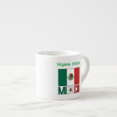 Tasse Expresso Personalized Mexico Flag Name Design (Devant droit)