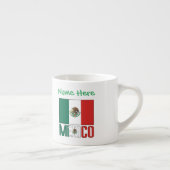 Tasse Expresso Personalized Mexico Flag Name Design (Droite)