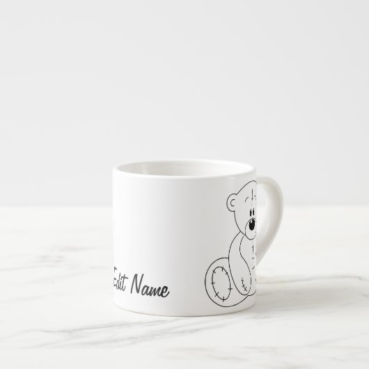 Tasse Expresso Personalized Teddy Bear Coffee Cup (Devant droit)