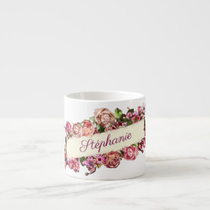 Tasse Expresso Personnalisable Demoiselle d'honneur Florale Fémin