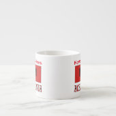 Tasse Expresso Personnalisation rouge du drapeau albanais (Devant)