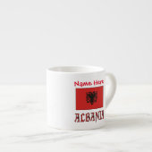 Tasse Expresso Personnalisation rouge du drapeau albanais (Devant droit)