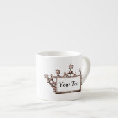 Tasse Expresso Personnalisé "Gold Tiara" (Devant droit)
