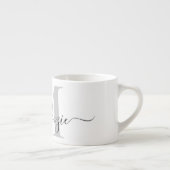 Tasse Expresso Personnaliser le nom initial du monogramme (Droite)