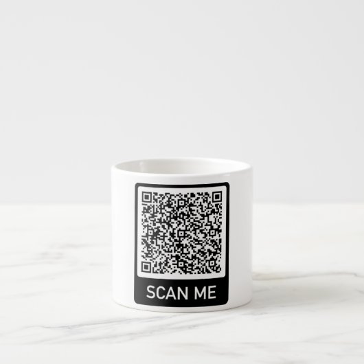 Tasse Expresso Personnalisez votre QR Code Espresso Cup Cadeau pe (Devant)