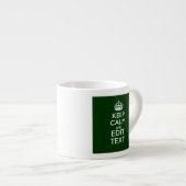 Tasse Expresso Personnalized Keep Calm And Have Your Text on Gree (Devant droit)