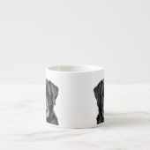 Tasse Expresso Petit Labrador Chien noir Chien Chien Chien Chien  (Devant)
