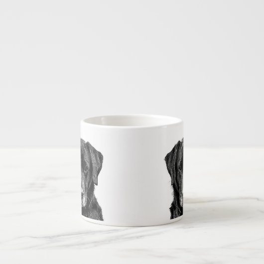 Tasse Expresso Petit Labrador Chien noir Chien Chien Chien Chien  (Devant)