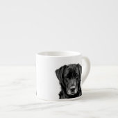 Tasse Expresso Petit Labrador Chien noir Chien Chien Chien Chien  (Devant droit)