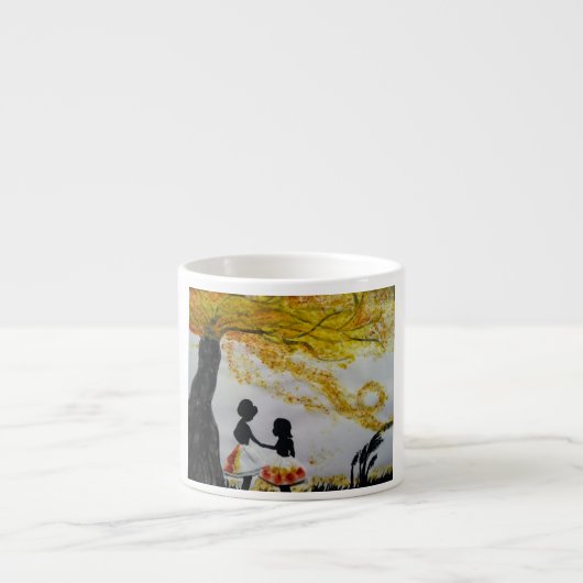 Tasse Expresso Petite silhouette Mixmedia de dames (Devant)