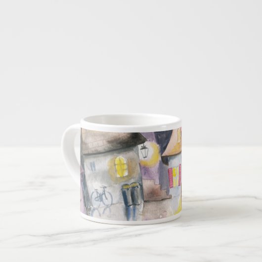 Tasse Expresso Petite ville la nuit (Devant gauche)