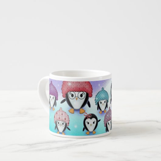 Tasse Expresso Petits Pingouins Drôles (Devant gauche)