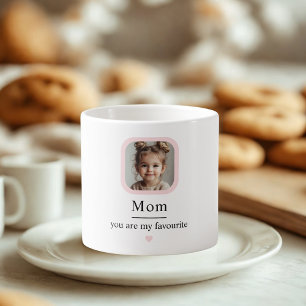 Tasse Expresso Photo Cadeau personnalisé de maman avec enfant