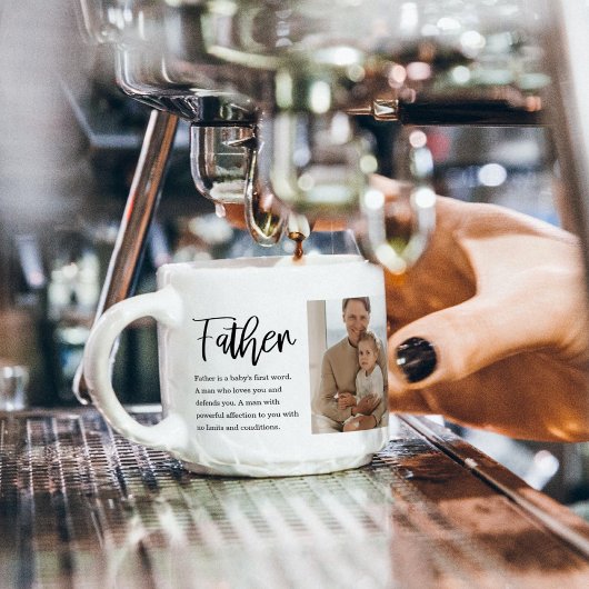 Tasse Expresso Photo Collage Moderne Avec Père Meilleur Devis Cad