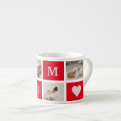 Tasse Expresso Photo Collage Moderne & Best Mom Ever Cadeau (Devant droit)