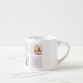 Tasse Expresso Photo Collage moderne Joyeux jour des mères violet (Droite)