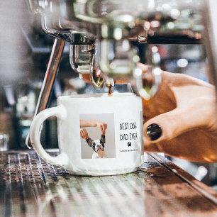 Tasse Expresso Photo Collage moderne Meilleur Papa Chien Jamais