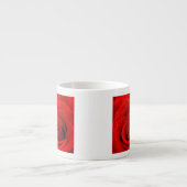 Tasse Expresso Photo d'arrière - plan de rose rouge (Devant)