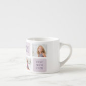 Tasse Expresso Photo de collage moderne Meilleure mère Ever Purpl (Droite)