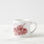Tasse Expresso Photo Knitter rose et blanc (Droite)