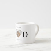 Tasse Expresso Photo personnalisée du coeur papa | Meilleur papa  (Devant droit)