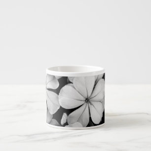 Tasse Expresso Photographie de fleurs en noir et blanc