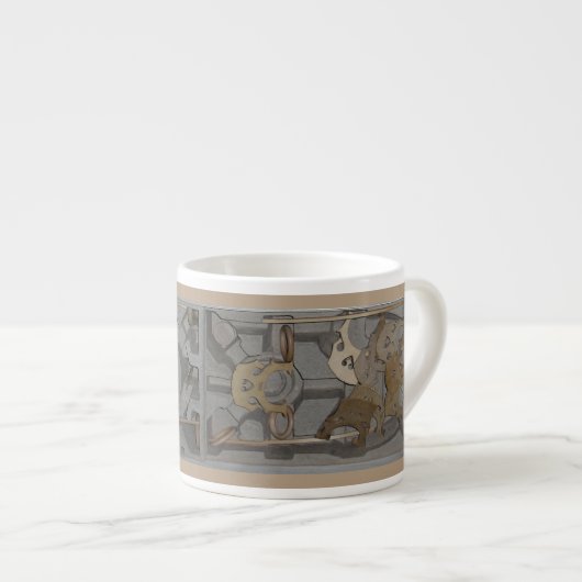 Tasse Expresso Pièces de violoncelle en tant qu'éléments (Devant droit)