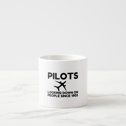 Tasse Expresso Pilotes qui regardent vers le bas (Devant)