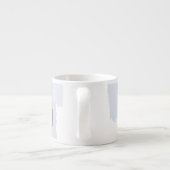 Tasse Expresso Pinceaux Abstraits rose et bleu Nom du monogramme (Dos)
