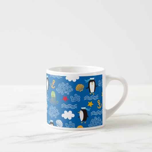 Tasse Expresso Pingouins et marins (Droite)