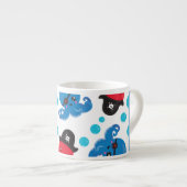 Tasse Expresso Pirate Octopus, Motif Octopus, Mer, Votre Nom (Devant droit)