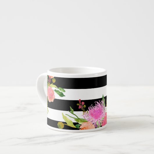 Tasse Expresso PixDezines floral/aquarelle/ranunculus (Devant gauche)