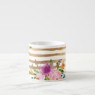 Tasse Expresso PixDezines floral/aquarelle/ranunculus