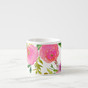 Tasse Expresso PixDezines floral/aquarelle/ranunculus