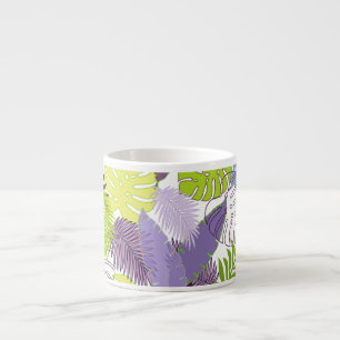 Tasse Expresso PixDezines forêt tropicale/couleur de fond DIY