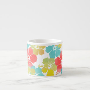 Tasse Expresso PixDezines hibiscus/do-it-yourself couleur arrière